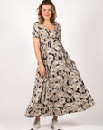 Long Dress Nursing AOP Fiore | Dessin