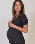 Shirt Nursing Crepe | Black