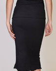 Skirt Split Crepe | Black