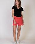 Shorts Crepe | Coral Red