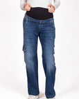 Jeans Straight Leg Cargo | Stone Wash