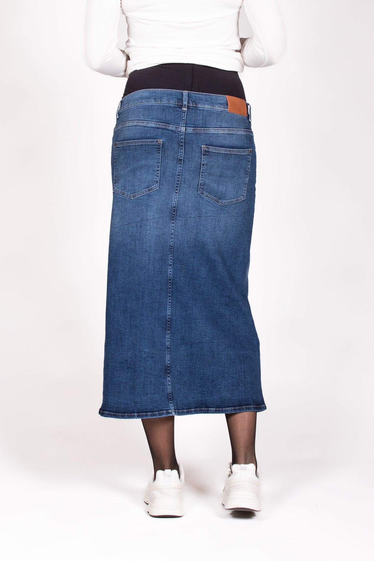 Long Skirt Denim Split | Stone Wash
