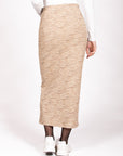 Long Skirt Split Melange | Sand