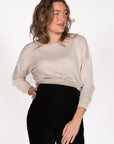 Sweater Short Melange | Sand