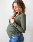 Shirt Nursing EcoVero | Olive