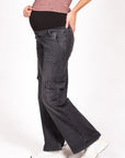 Jeans Straight Leg Cargo | Charcoal