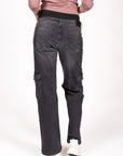 Jeans Straight Leg Cargo | Charcoal