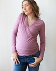 Shirt Nursing l.sl Ecovero | Plum