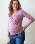 Shirt Nursing l.sl Ecovero | Plum