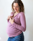 Shirt Nursing l.sl Ecovero | Plum