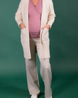 Cardigan Knitted Pockets | Clay
