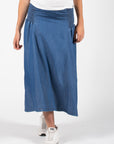 Long Skirt Denim Smock | Stone Wash