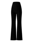 Broek fluweel flared | zwart
