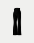Broek fluweel flared | zwart