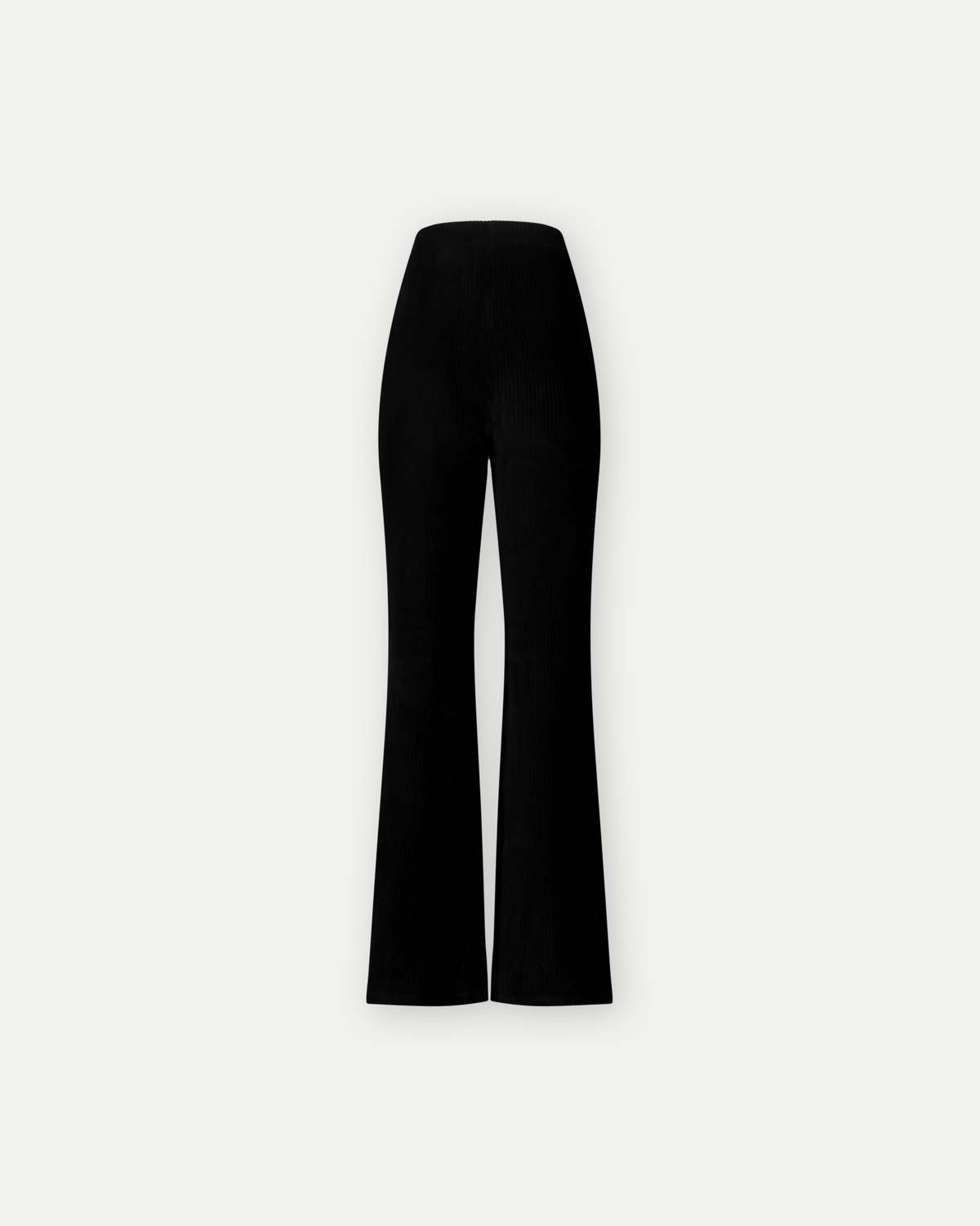 Broek fluweel flared | zwart