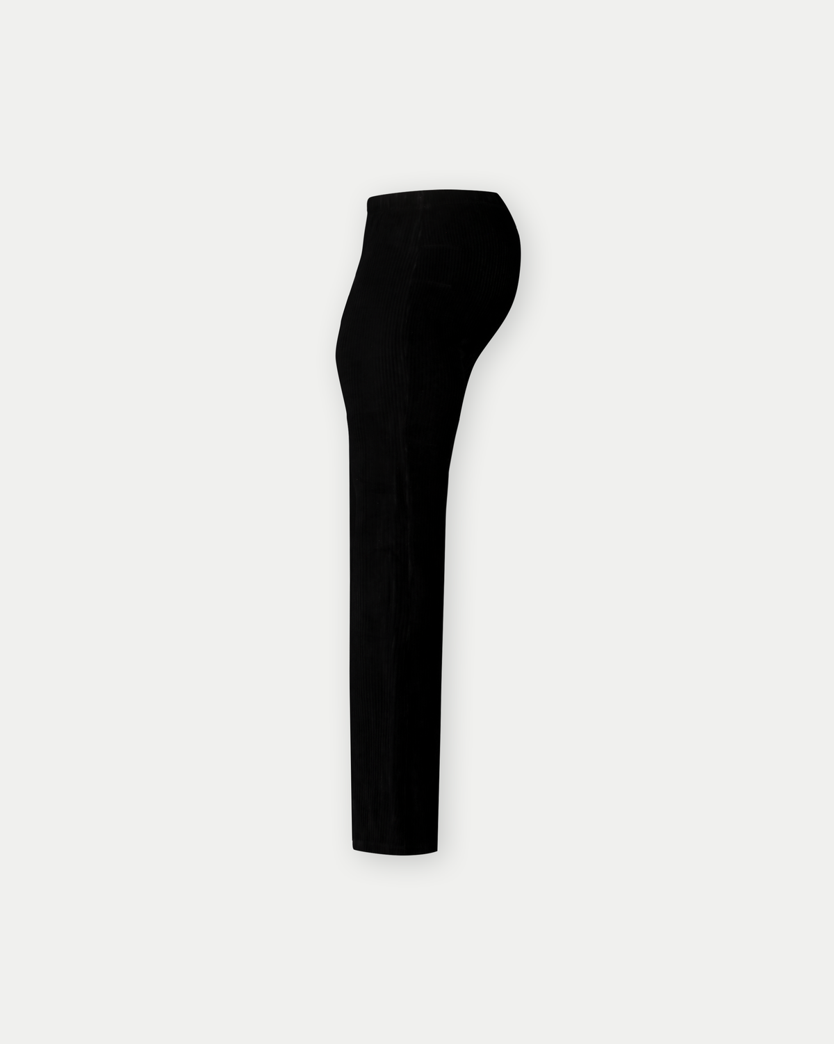 Broek fluweel flared | zwart