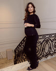 Pants Velvet Flared | Black