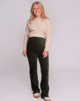 Pants Velvet Flared | Olive