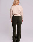 Pants Velvet Flared | Olive