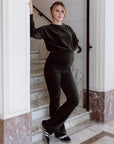Hose Velvet Flared | Oliv